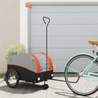 Bicycle trailer 45 kg iron black and orange