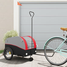 Fietstrailer 45 kg ijzer zwart en rood