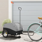 Bicycle trailer 45 kg iron black and grey