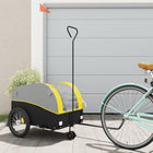 Bicycle trailer 45 kg iron black and yellow