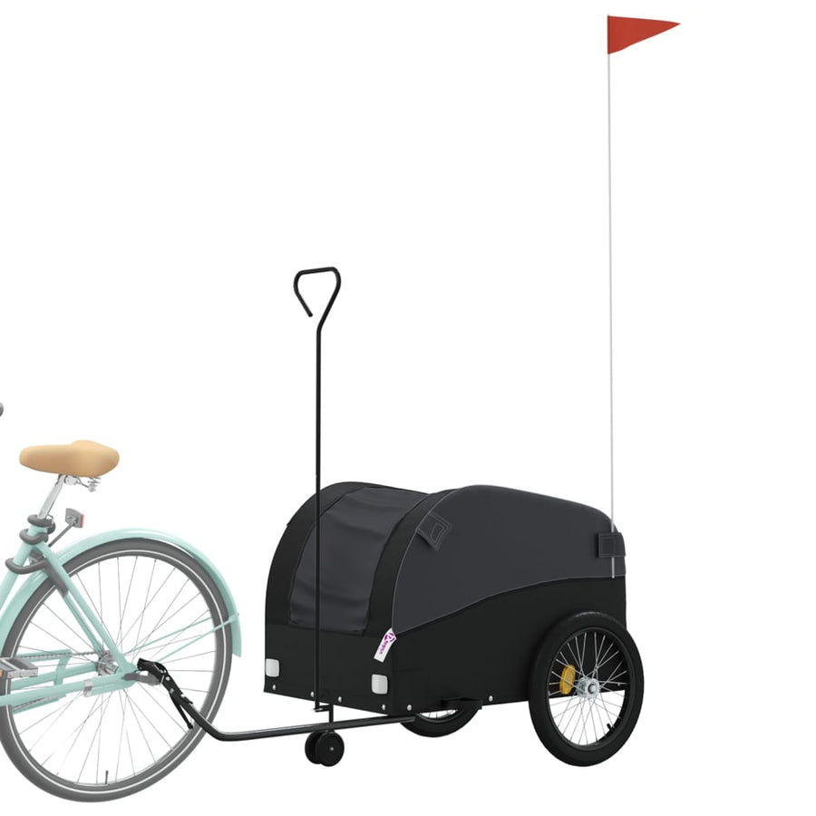 Fietstrailer 45 kg ijzer zwart