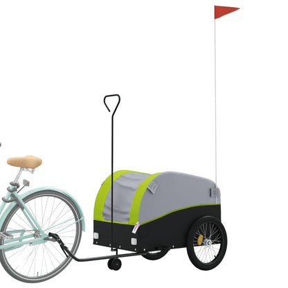 Fietstrailer 45 kg ijzer zwart en groen
