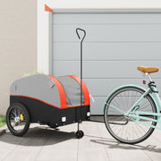 Fietstrailer 45 kg ijzer zwart oranje