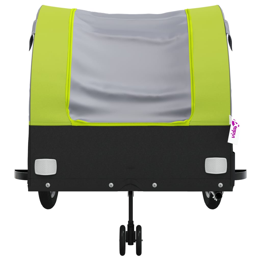 Fietstrailer 45 kg ijzer zwart en groen