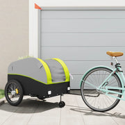 Fietstrailer 45 kg ijzer zwart groen 133x68x68 cm