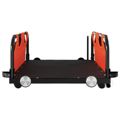 Fietstrailer oxford stof en ijzer oranje 122 x 53 x 33 cm orange