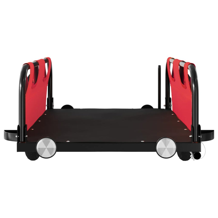 Fietstrailer oxford stof en ijzer rood 122 x 53 x 33 cm Rood