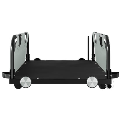 Fietstrailer oxford stof en ijzer grijs 122 x 53 x 33 cm Grijs
