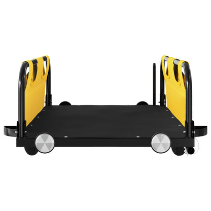 Fietstrailer oxford stof en ijzer geel 122 x 53 x 33 cm Geel