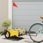 Fietstrailer 122x53x33 cm geel oxford stof ijzer