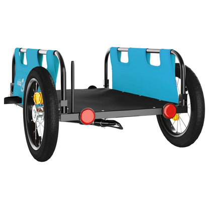 Fietstrailer oxford stof en ijzer blauw 122 x 53 x 33 cm Blauw