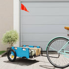 Fietstrailer 62x40x20 cm blauw oxford stof ijzer