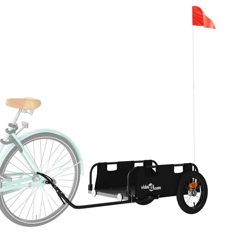 Fietskar Oxfordstof En Ijzer Zwart 122 x 53 x 33 cm