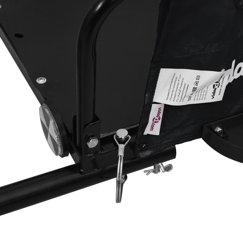 Fietskar Oxfordstof En Ijzer Zwart 122 x 53 x 33 cm