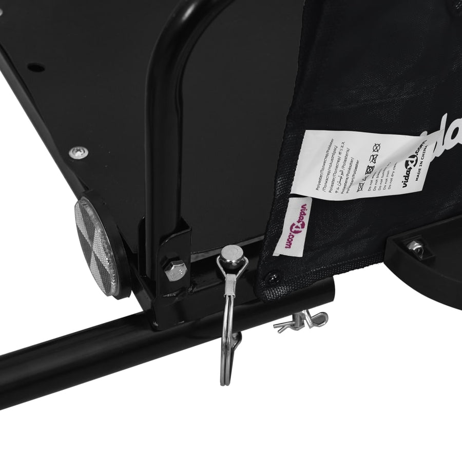 Fietskar Oxfordstof En Ijzer Zwart 122 x 53 x 33 cm