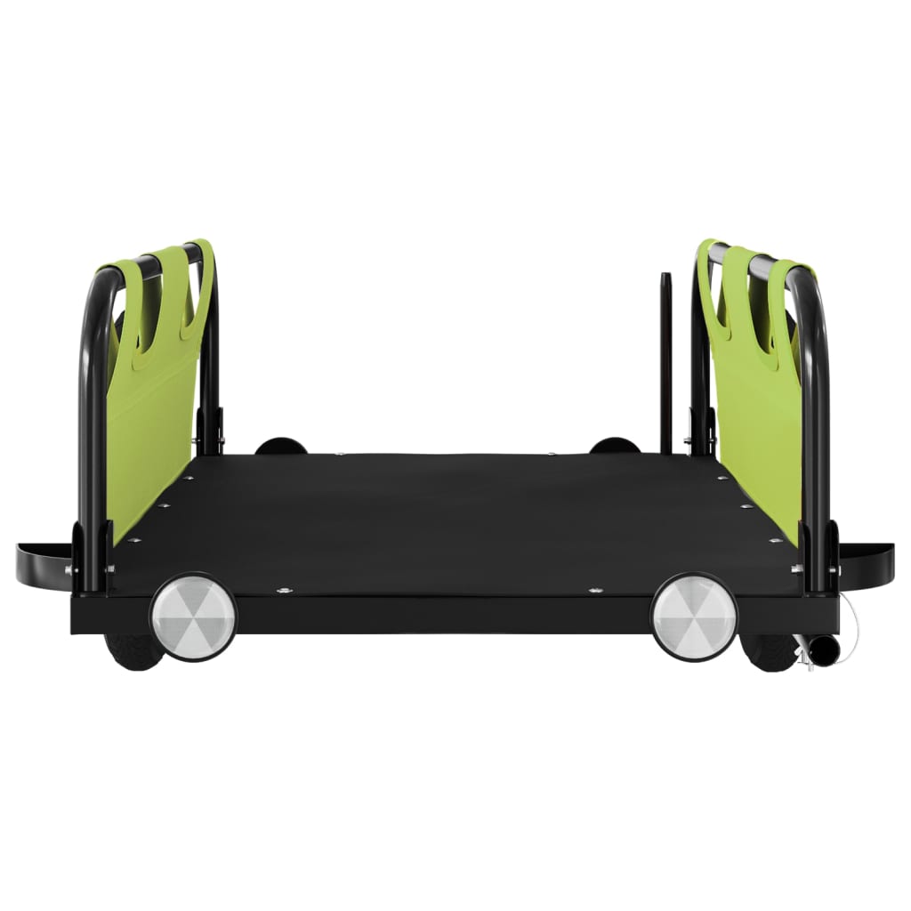 Fietstrailer oxford stof en ijzer groen 122 x 53 x 33 cm Groen
