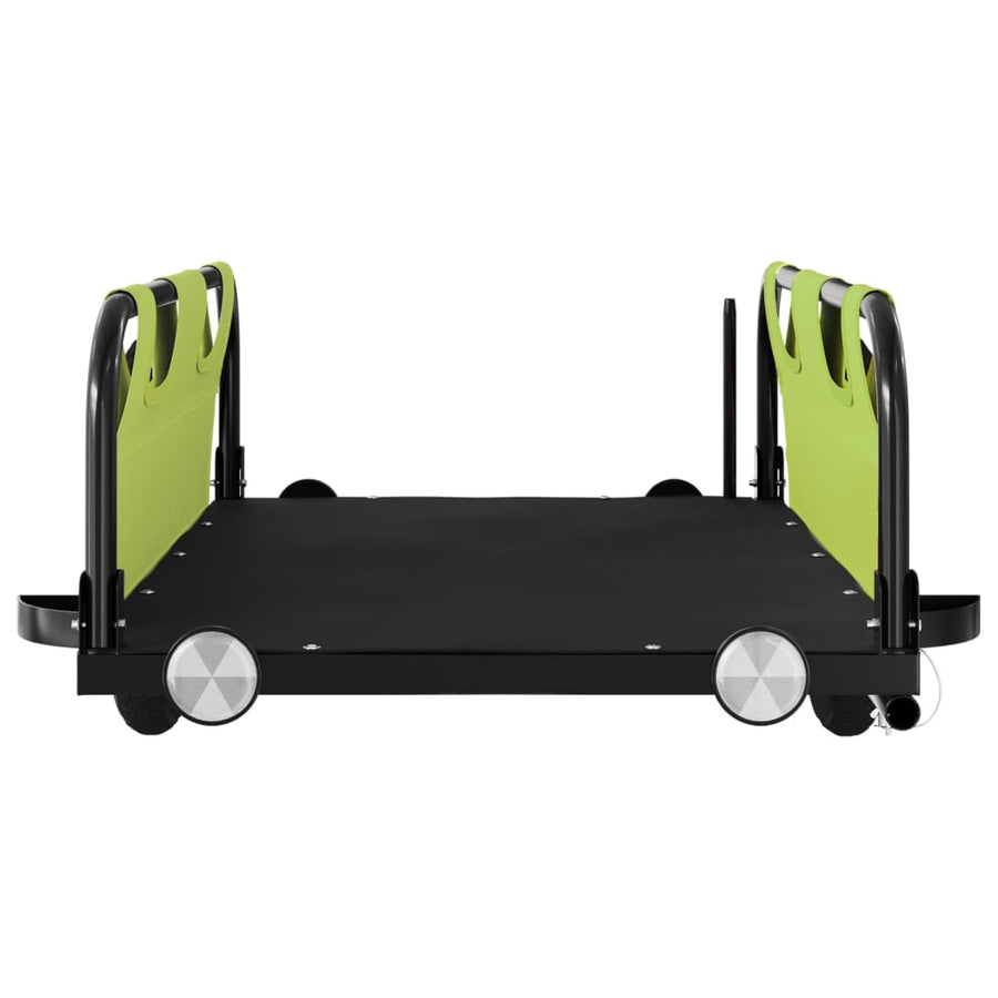 Fietstrailer oxford stof en ijzer groen 122 x 53 x 33 cm Groen