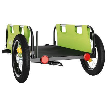 Fietstrailer oxford stof en ijzer groen 122 x 53 x 33 cm Groen