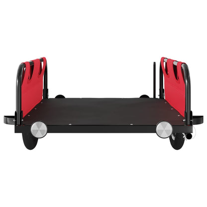 Fietstrailer oxford stof en ijzer rood 126 x 63 x 36 cm Rood