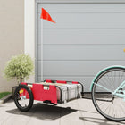 Fietstrailer 126x63x36 cm rood oxford stof ijzer