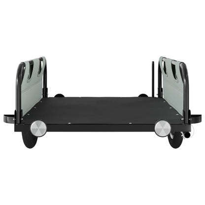 Fietstrailer oxford stof en ijzer grijs 126 x 63 x 36 cm Grijs