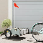 Fietstrailer 70x50x20 cm grijs oxford stof