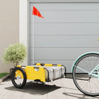 Fietstrailer 126x63x36 cm geel oxford stof ijzer
