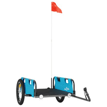 Fietstrailer oxford stof en ijzer blauw 126 x 63 x 36 cm Blauw