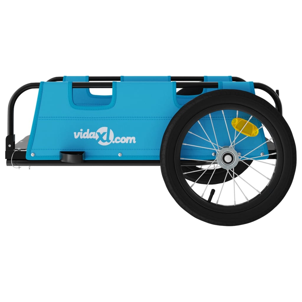 Fietstrailer oxford stof en ijzer blauw 126 x 63 x 36 cm Blauw