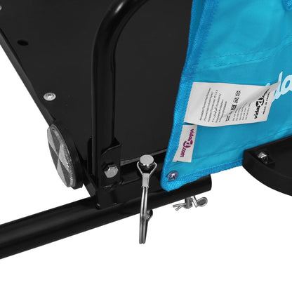 Fietstrailer oxford stof en ijzer blauw 126 x 63 x 36 cm Blauw