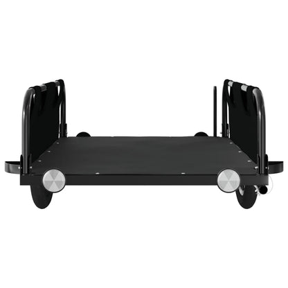 Fietstrailer oxford stof en ijzer zwart 126 x 63 x 36 cm Zwart