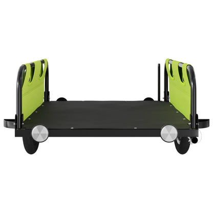 Fietstrailer oxford stof en ijzer groen 126 x 63 x 36 cm Groen