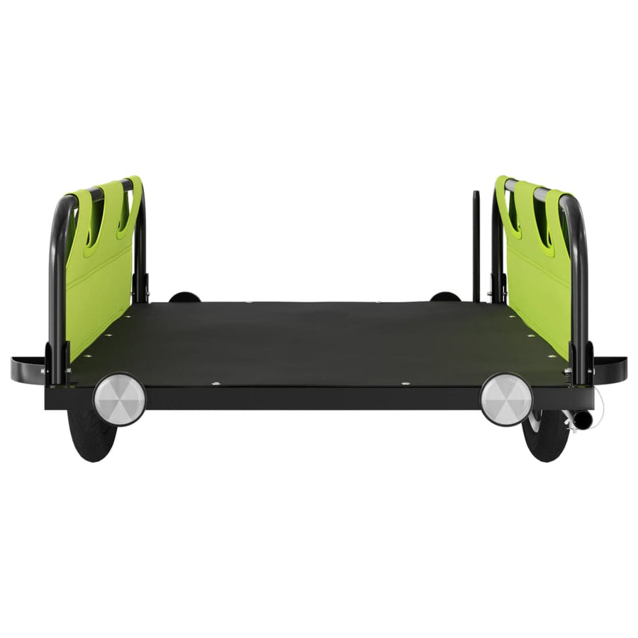 Fietstrailer oxford stof en ijzer groen 126 x 63 x 36 cm Groen