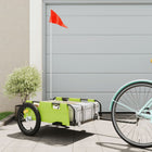 Fietstrailer groen oxford stof ijzer 126x63x36 cm