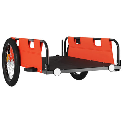 Fietstrailer oxford stof en ijzer oranje 135 x 68 x 38.5 cm orange