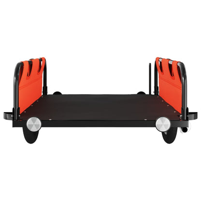 Fietstrailer oxford stof en ijzer oranje 135 x 68 x 38.5 cm orange