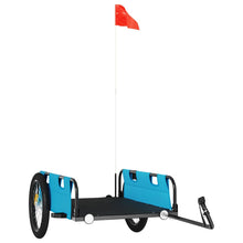 Fietstrailer oxford stof en ijzer blauw 135 x 68 x 38.5 cm Blauw