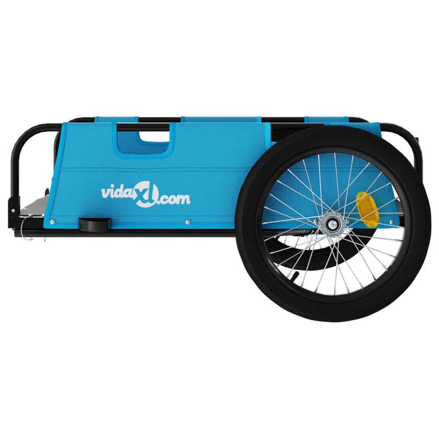 Fietstrailer oxford stof en ijzer blauw 135 x 68 x 38.5 cm Blauw