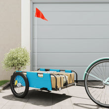 Fietstrailer oxford stof en ijzer blauw 135 x 68 x 38.5 cm Blauw
