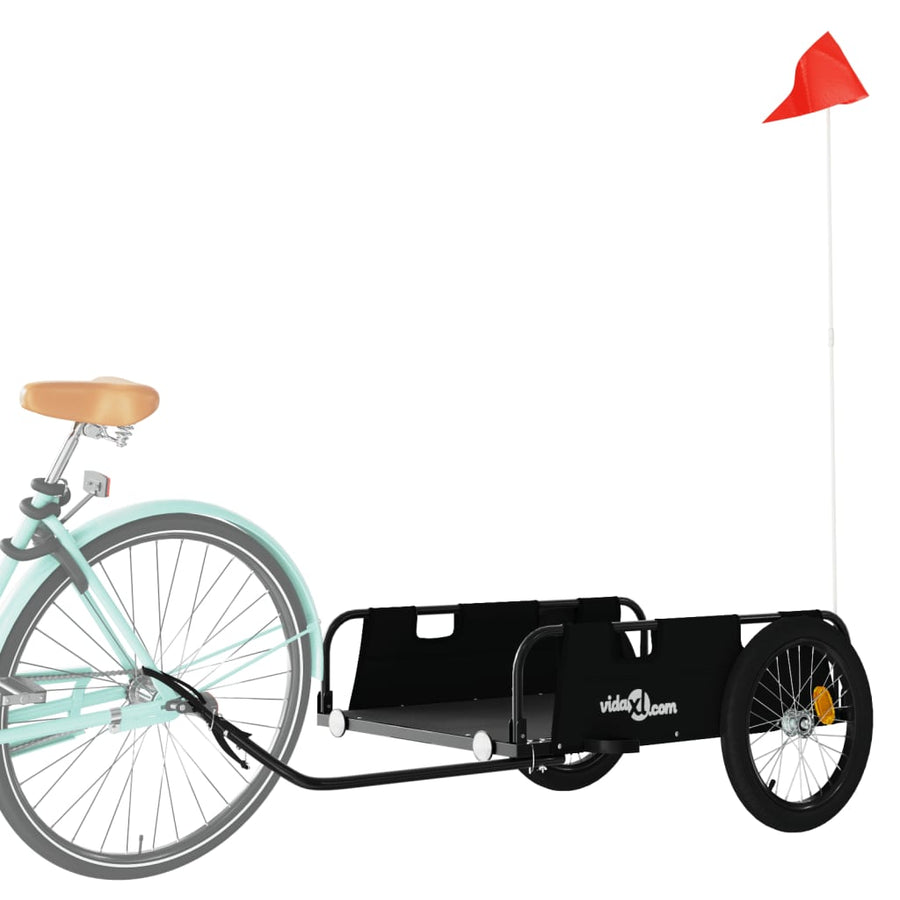 Fietskar Oxfordstof En Ijzer Zwart 135 x 68 x 38.5 cm