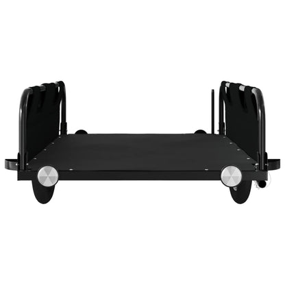 Fietskar Oxfordstof En Ijzer Zwart 135 x 68 x 38.5 cm