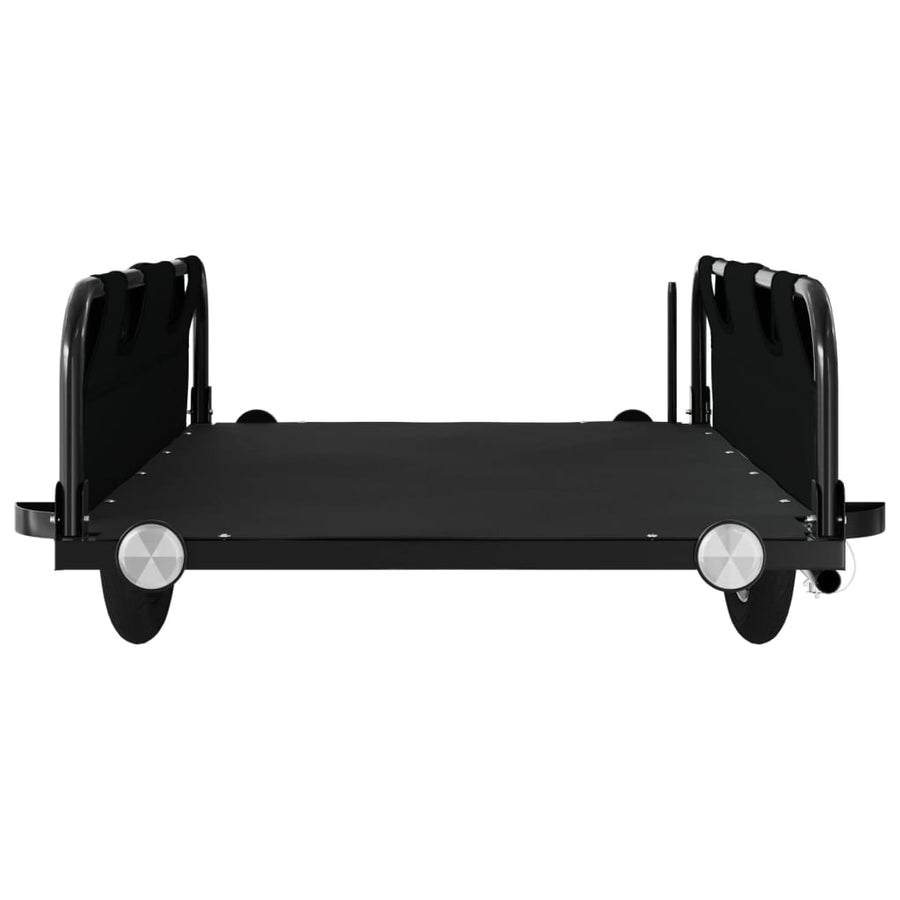 Fietskar Oxfordstof En Ijzer Zwart 135 x 68 x 38.5 cm