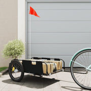 Fietstrailer 135x68x38.5 cm oxford stof ijzer zwart