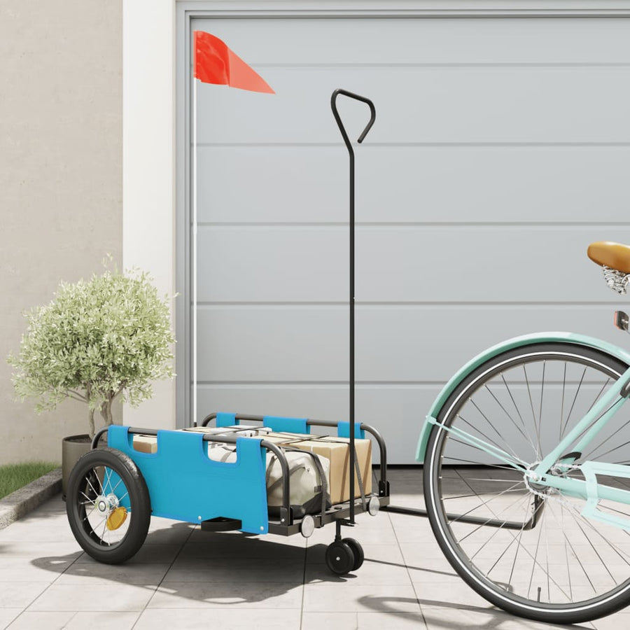 Fietstrailer Oxford Stof En Ijzer Blauw 123 x 52.5 x 33 cm