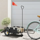Fietstrailer 30 kg oxford stof ijzer zwart
