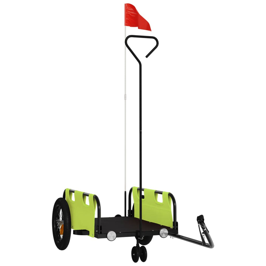 Fietstrailer Oxford Stof En Ijzer Groen 123 x 52.5 x 33 cm