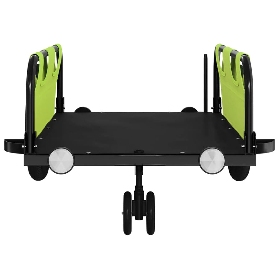 Fietstrailer Oxford Stof En Ijzer Groen 123 x 52.5 x 33 cm