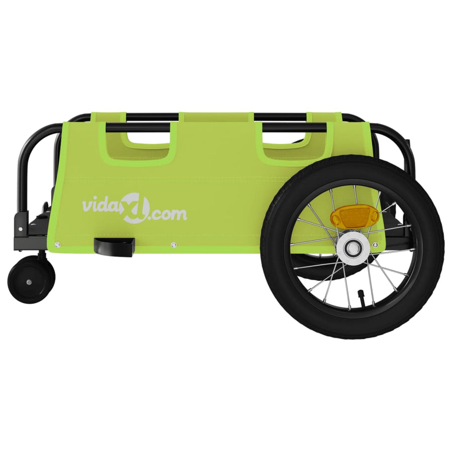 Fietstrailer Oxford Stof En Ijzer Groen 123 x 52.5 x 33 cm
