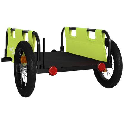 Fietstrailer Oxford Stof En Ijzer Groen 123 x 52.5 x 33 cm