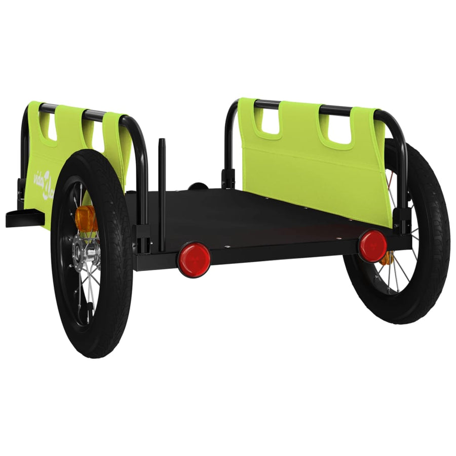 Fietstrailer Oxford Stof En Ijzer Groen 123 x 52.5 x 33 cm